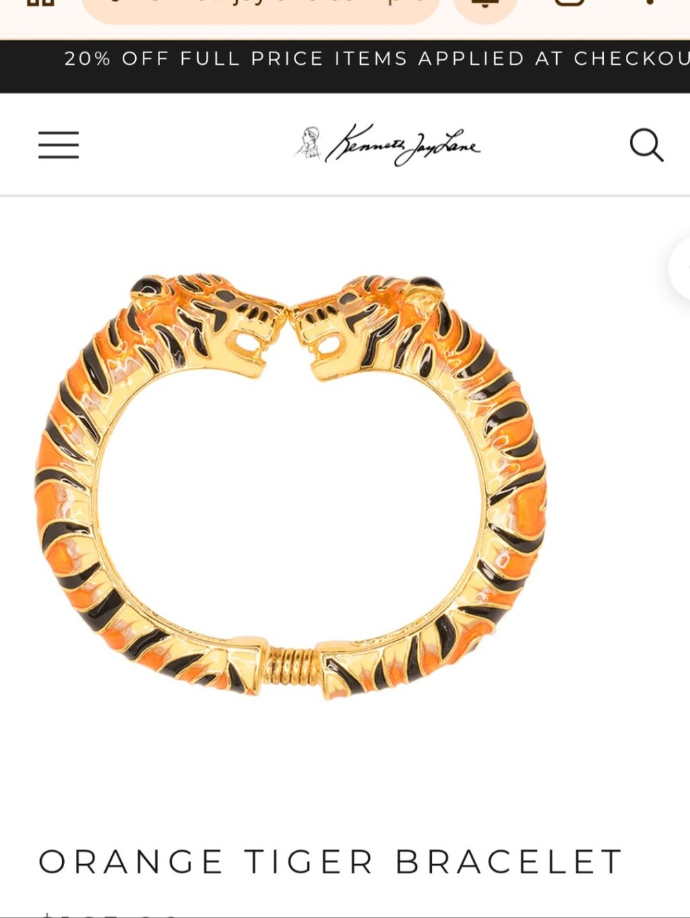 KJL - Kenneth Jay Lane - Tiger Bangle